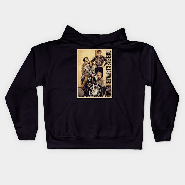 Ccr Legacy In Images Celebrating Their Enduring Impact Kids Hoodie by WildenRoseDesign1